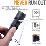 USB Rechargeable LED Flashlight w/ lanyard