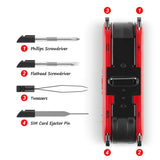 9-in-1 Portable Multi-Tool - Red
