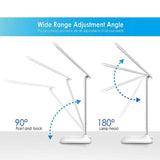 LED Panel Desk Lamp with LCD Display and USB Charging Port