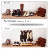 Modern Boot Rack - 4 Pairs (Birch & Steel)