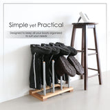 Modern Boot Rack - 4 Pairs (Birch & Steel)