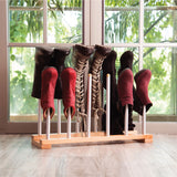 Modern Boot Rack - 6 Pairs (Birch & Steel)