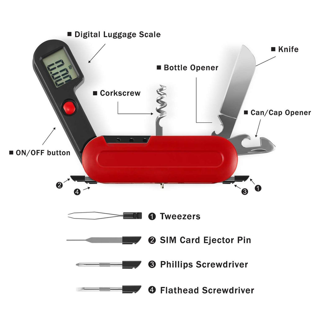 Multy Tools Red 9-in-1 Portable Multi-Tool - Red – INNOKA