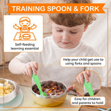 Asian Animal Training Spoon & Aquatic Animal Fork Set