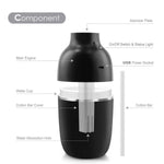 180ml Mini Humidifier [Water Leakage Protection] - Black