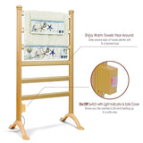 Freestanding Towel Warmer - Wood Frame